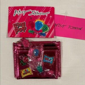 Betsey Johnson LIMITED EDITION Shiny Pink Ring Pop Candy Wallet